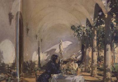 John Singer Sargent Breakfast in the Loggia (mk18) Norge oil painting art